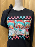Retro Santa On Gildan Softstyle Black