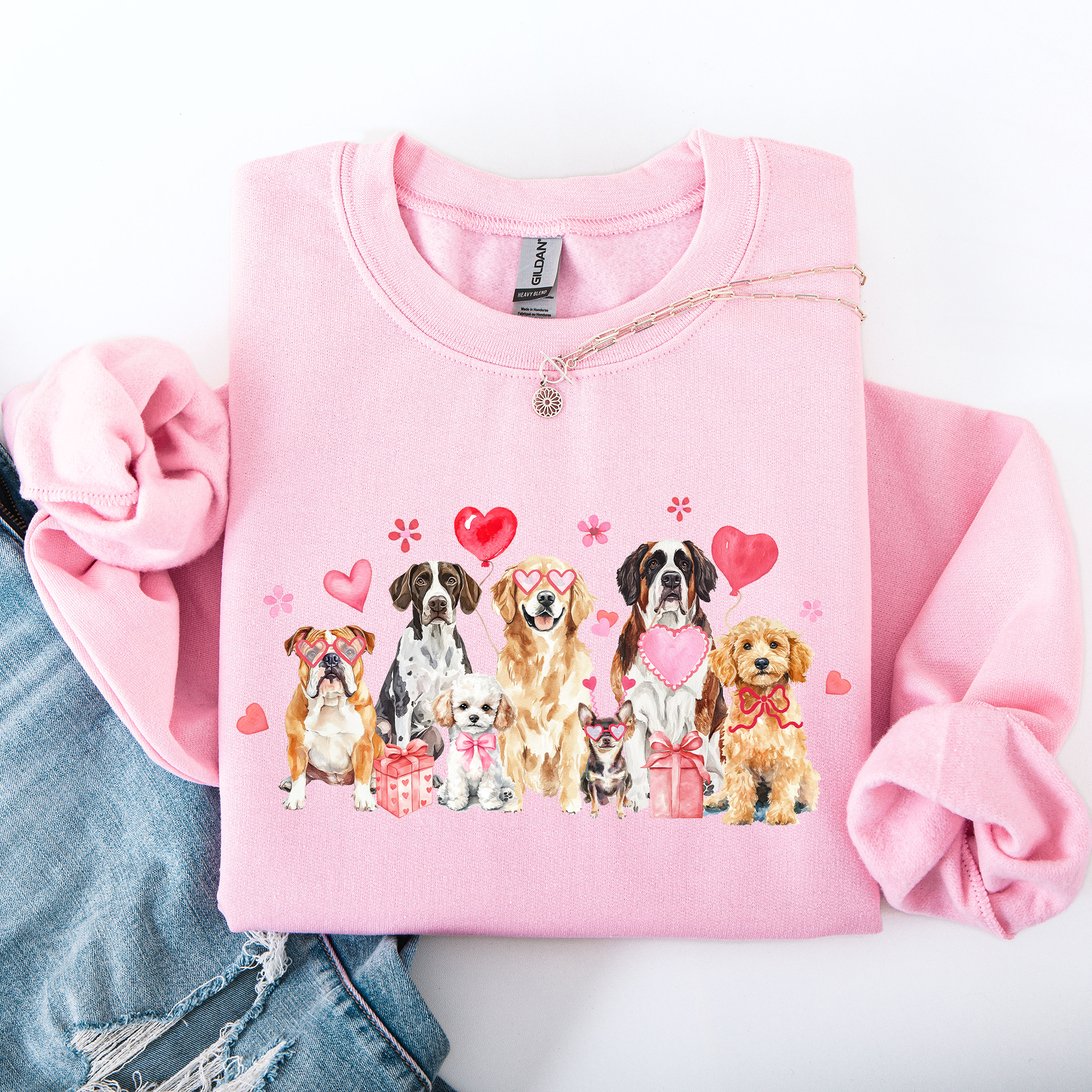 Valentine's Day Dogs, Adorable, Love Sweatshirt