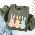 Adorable Bunnies in A Row, Easter, Bunny Rabbit Sweatshirt