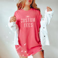 Custom Comfort Color Tee, Name Location Logo, Summer Colors