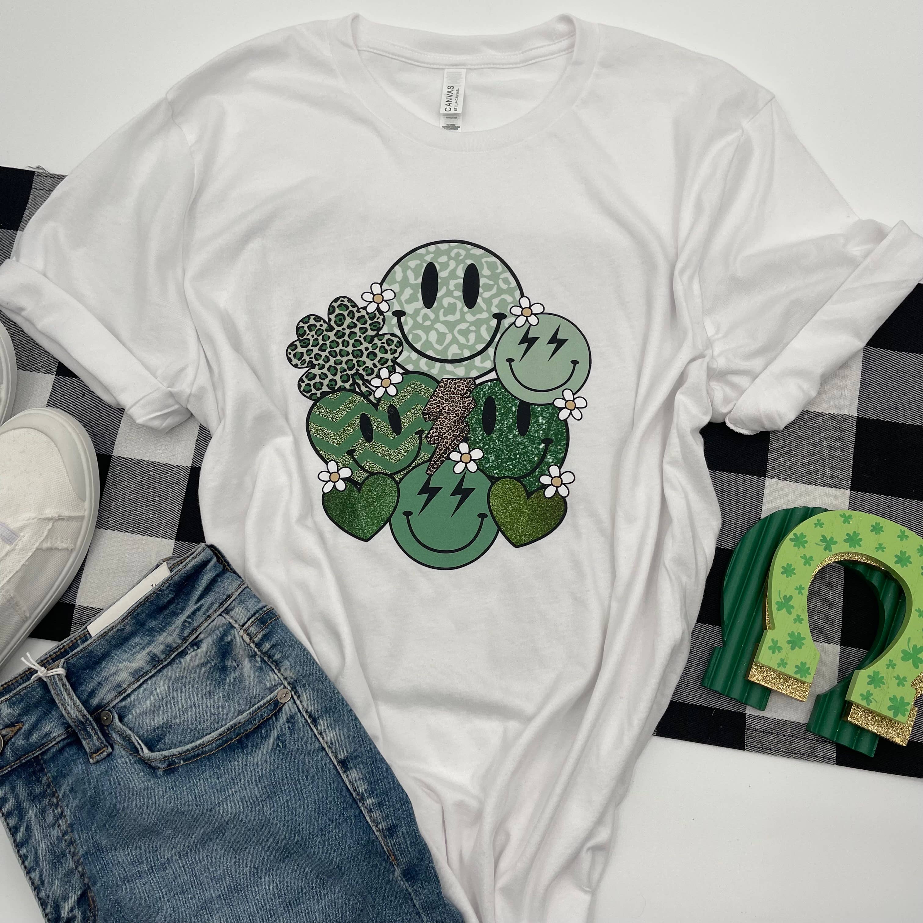 Smiley Faces St. Patty's Day Tee