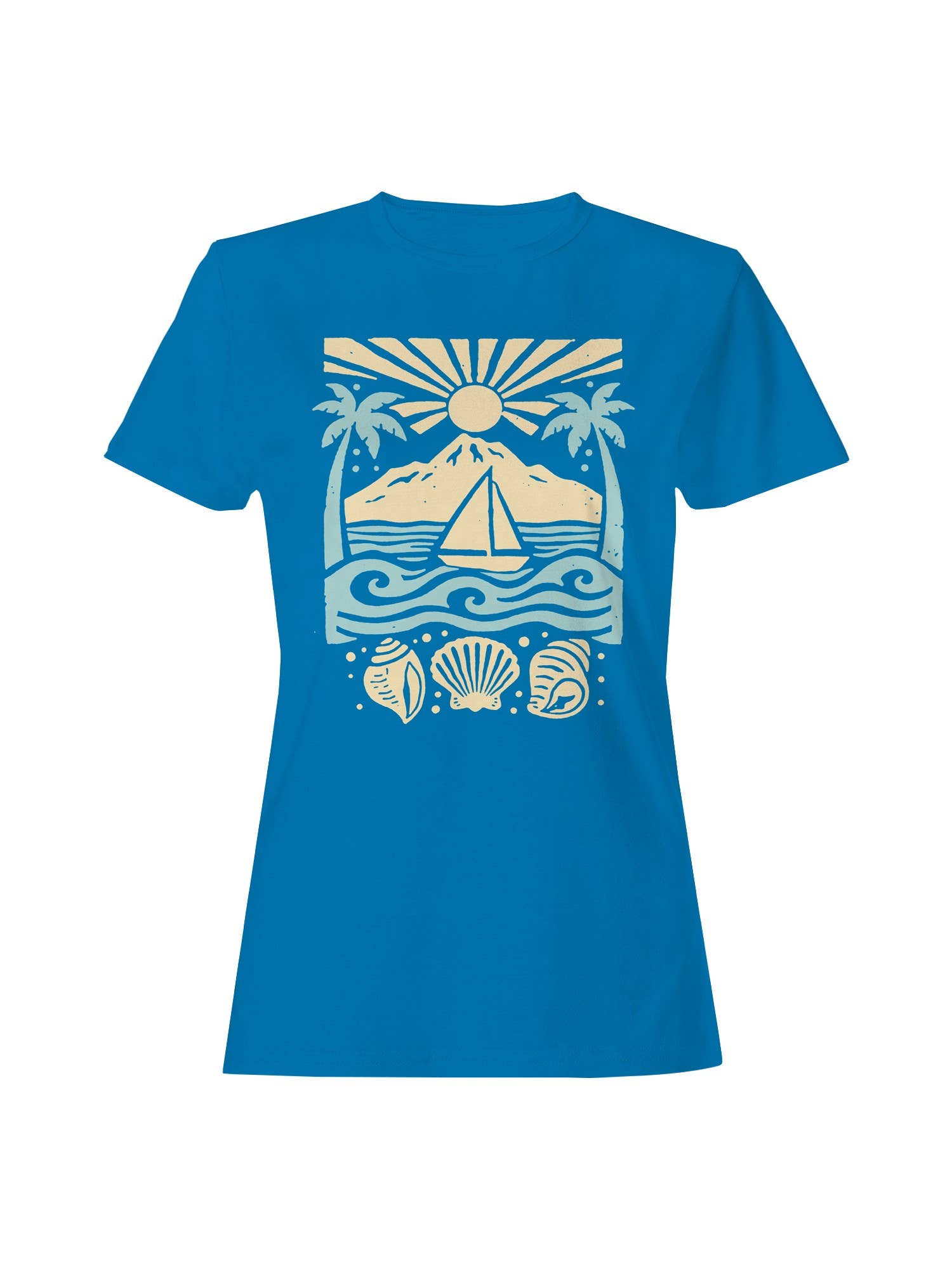 Sunset Sail On Tropical Waters Women's T-Shirt