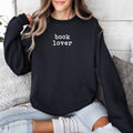 Book Lover Black Crewneck Sweatshirt, Valentine's Day