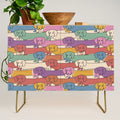 Retro Rainbow Funny Dachshunds Credenza Gallery Image 1