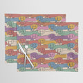Retro Rainbow Funny Dachshunds Placemat Gallery Image 1