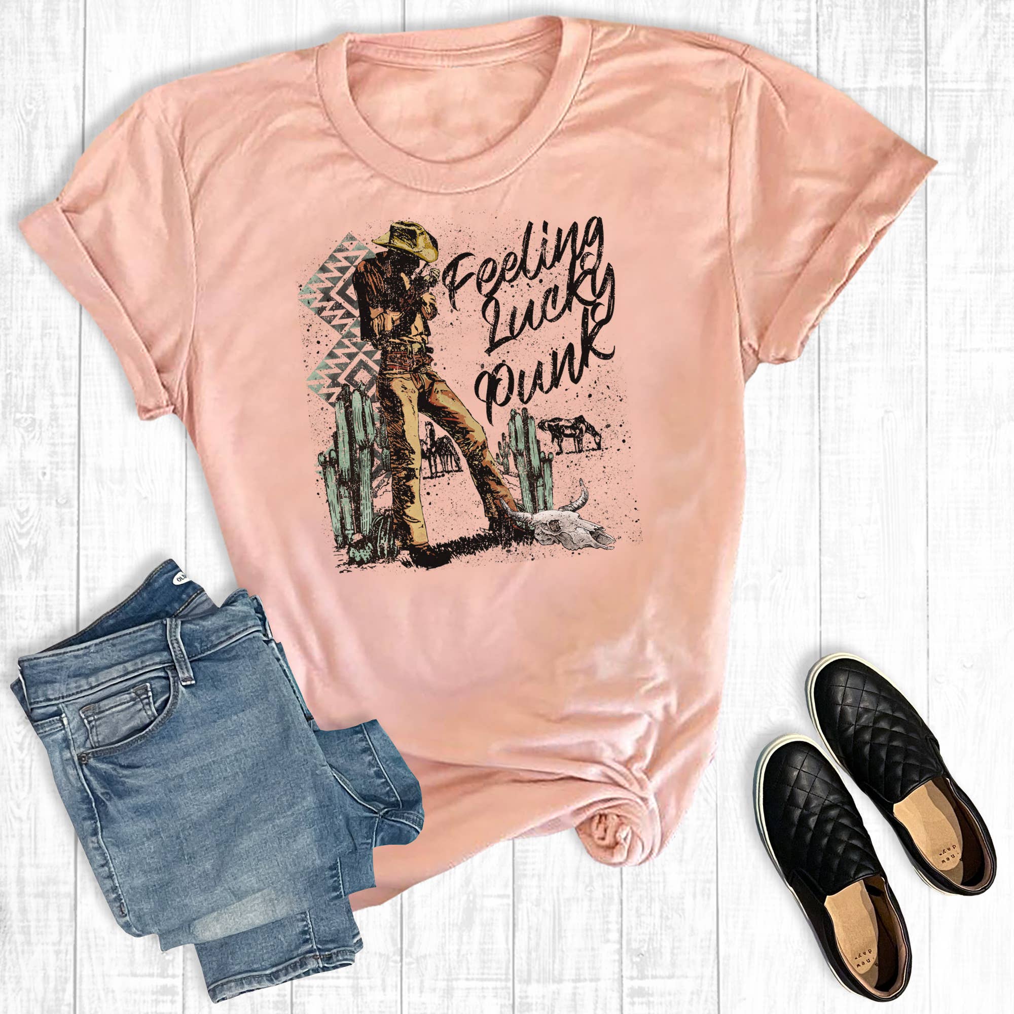 Western Feeling Lucky Punk Graphic Tee