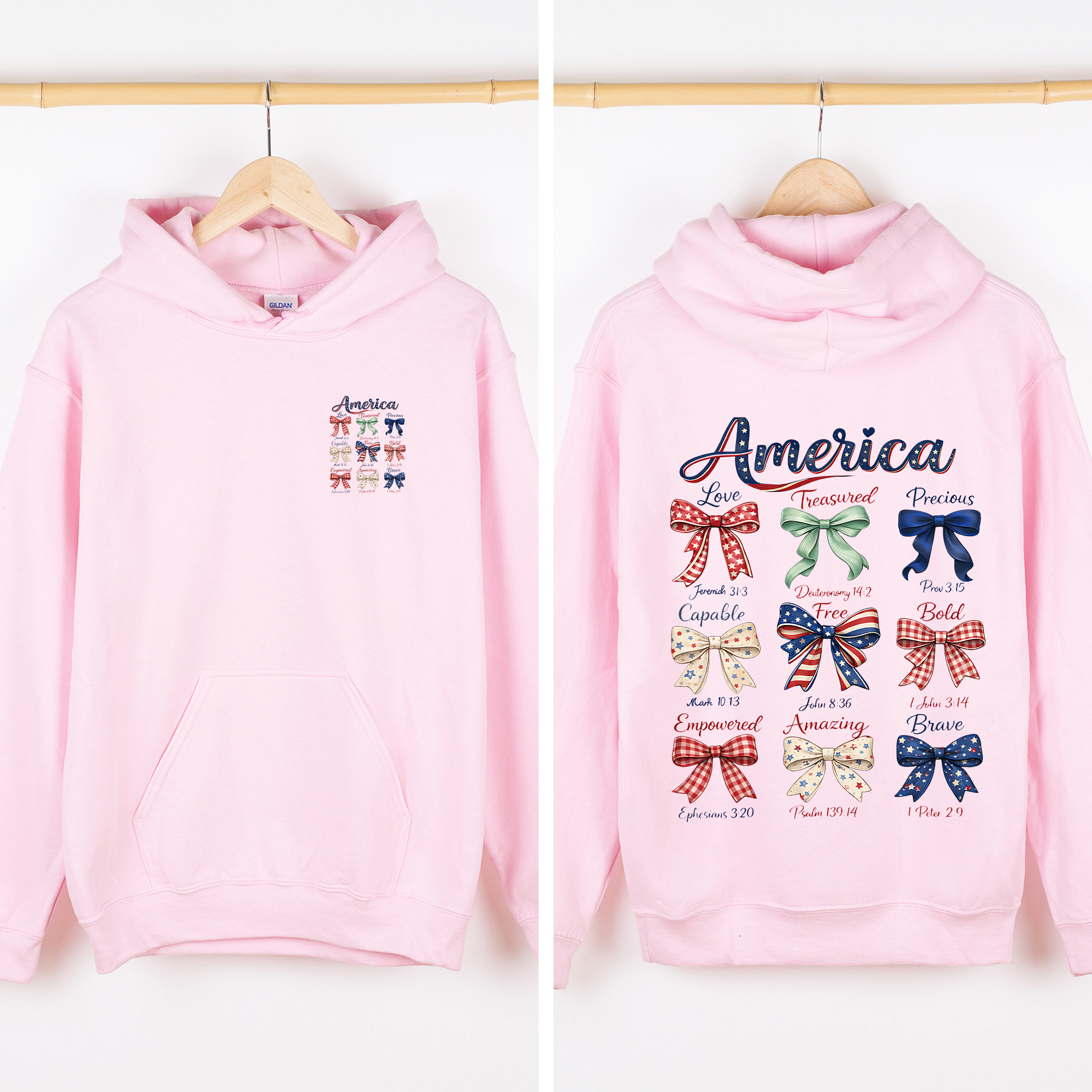 America, Bows, Colorful, 4th of July, USA Sweatshirt