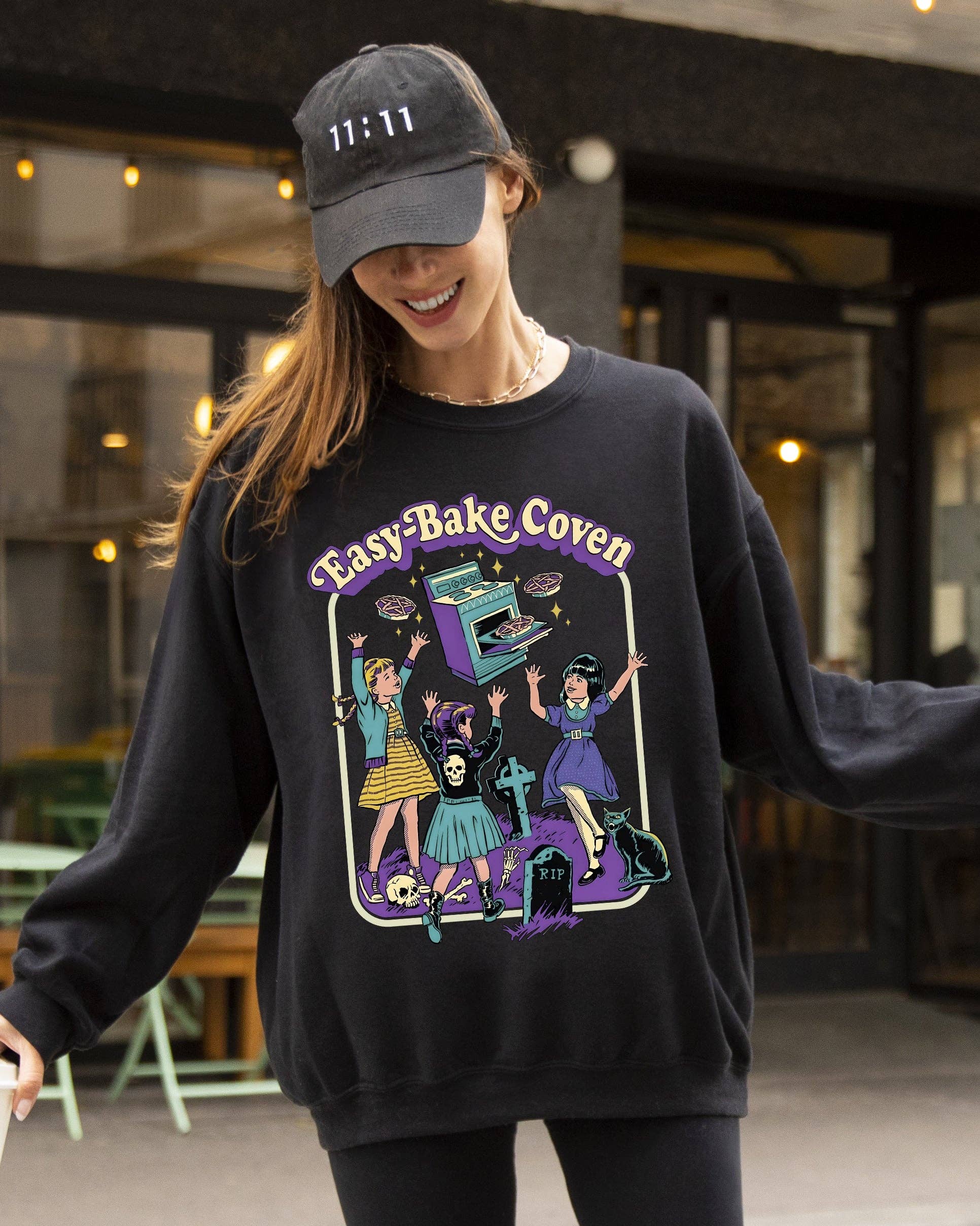 Easy-Bake Coven, Retro, Ghost Halloween Sweatshirt