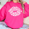 Leopard Lips Sweatshirt | Screen Print Graphic Sweatshirt