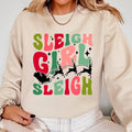 Sleigh Girl Sleigh, Santa, Christmas, Reindeer, Sweatshirt