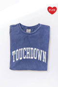 Touchdown Graphic Plus Size Mineral Washed Graphic Top