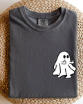 Rude Ghost Pocket Print, Middle Finger Funny Halloween Shirt