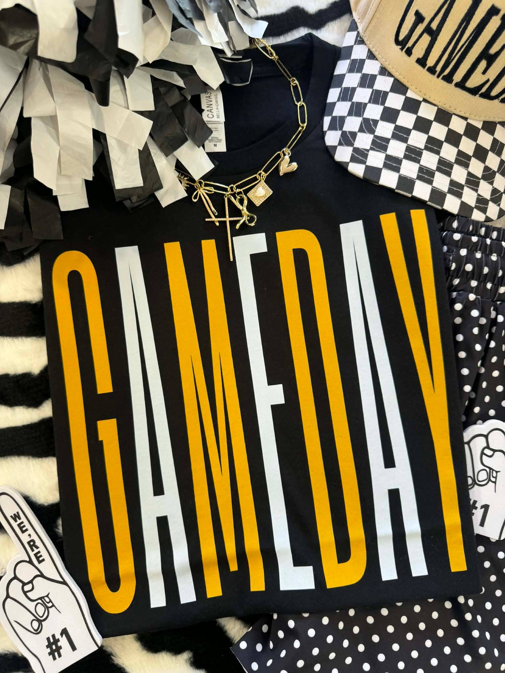 Tall White & Gold Gameday Tee