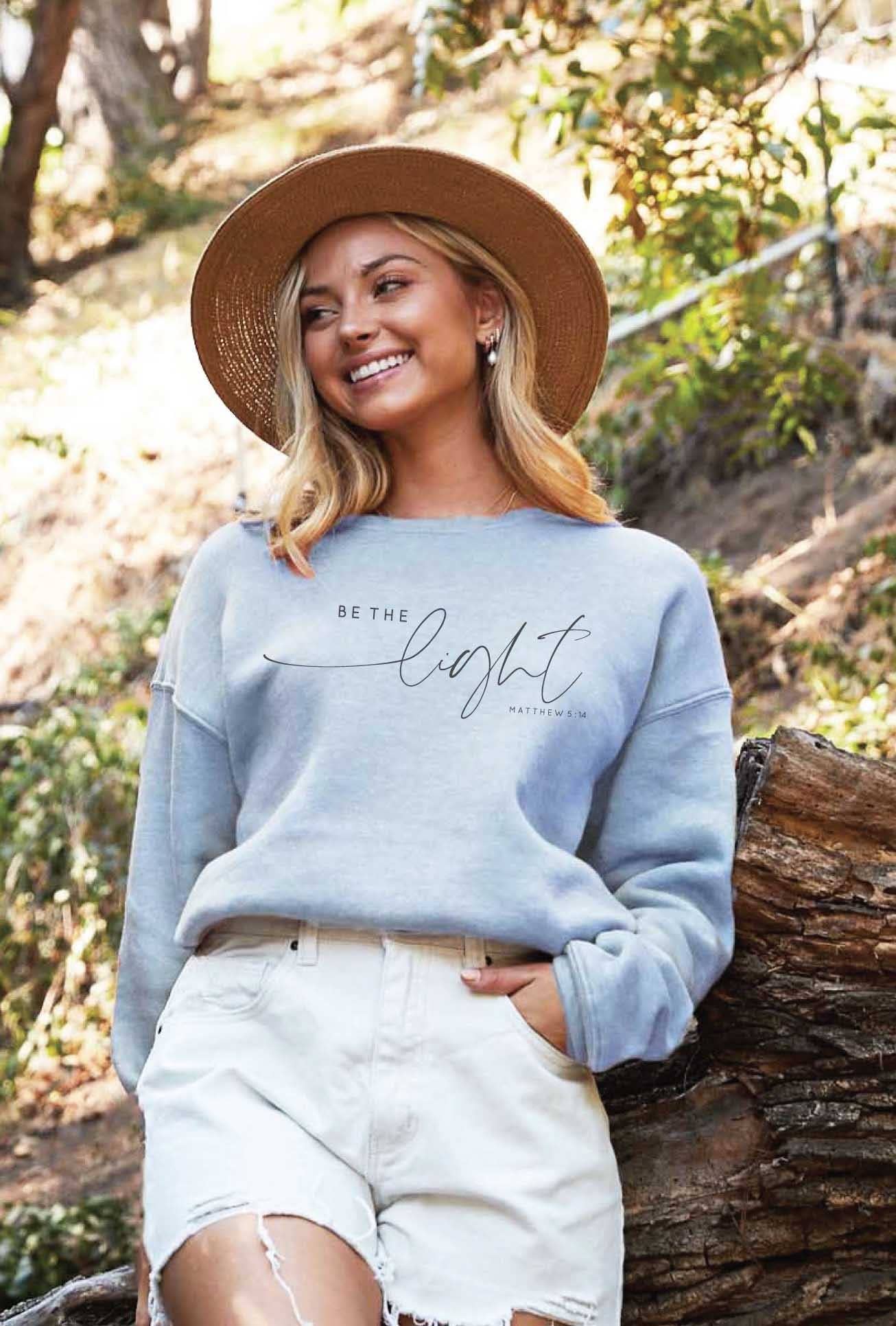 Be the Light Matthew 5:14 Graphic Sweatshirt