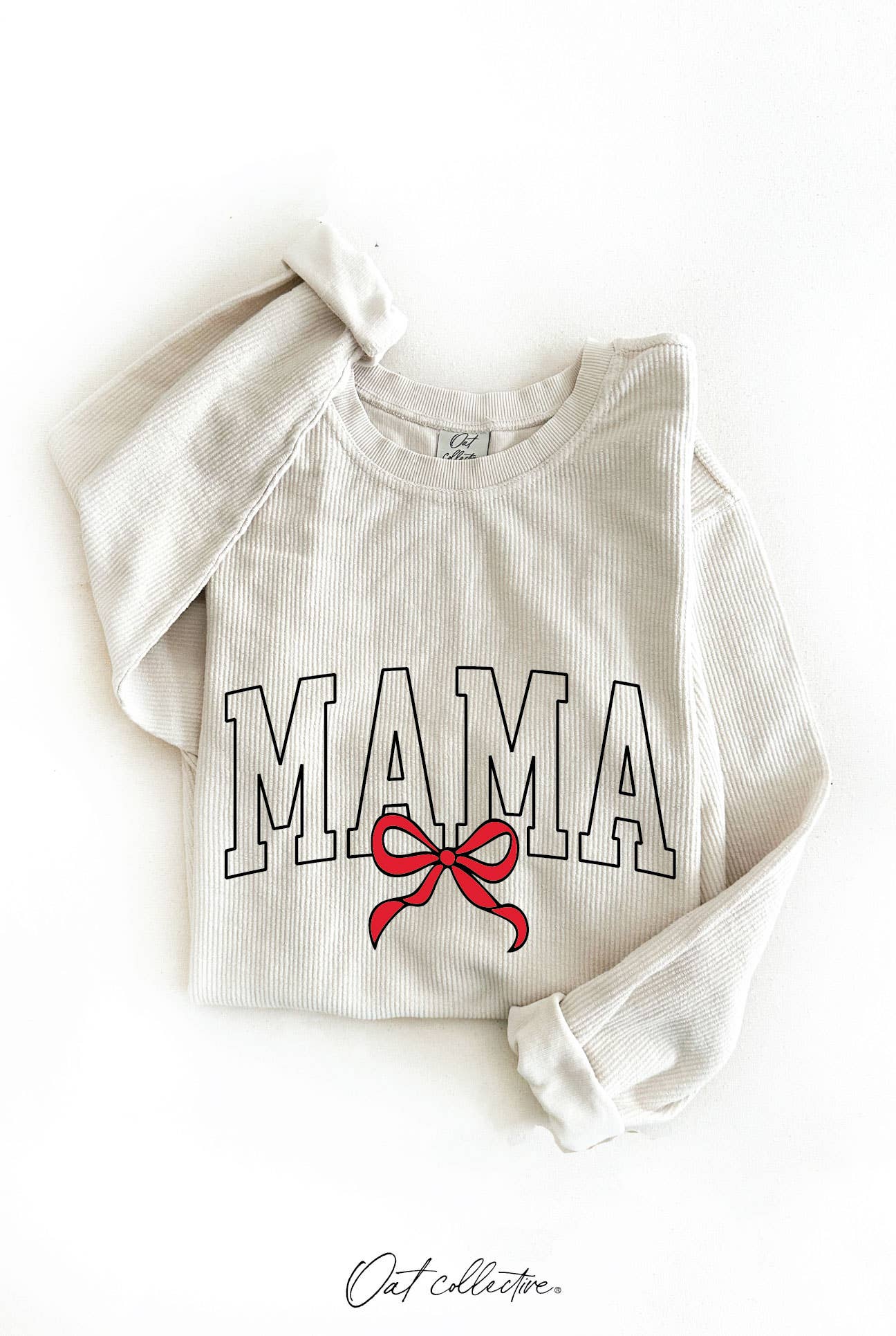 Mama Bow Thermal Vintage Pullover