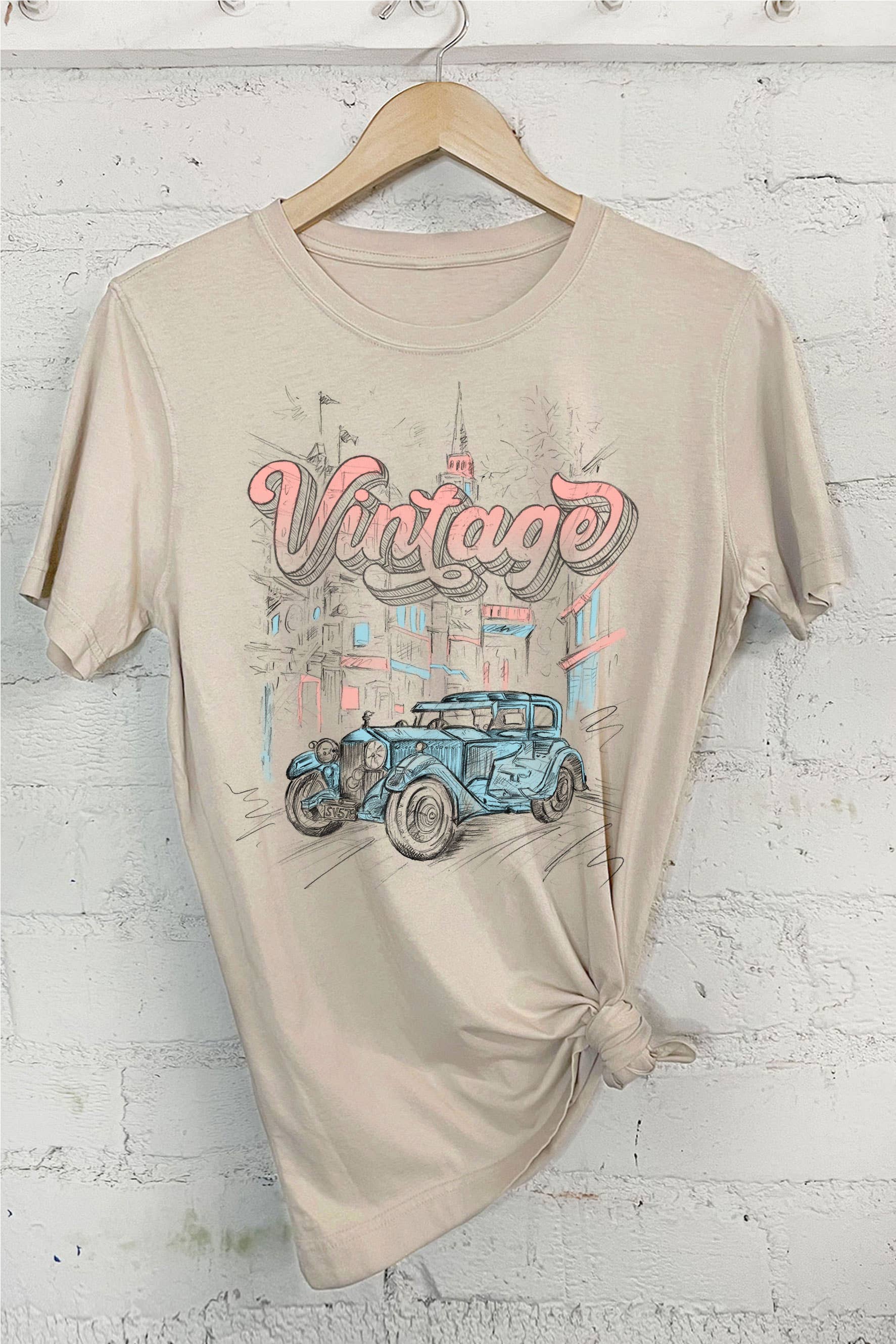 Vintage Car-Hand Drawn Design