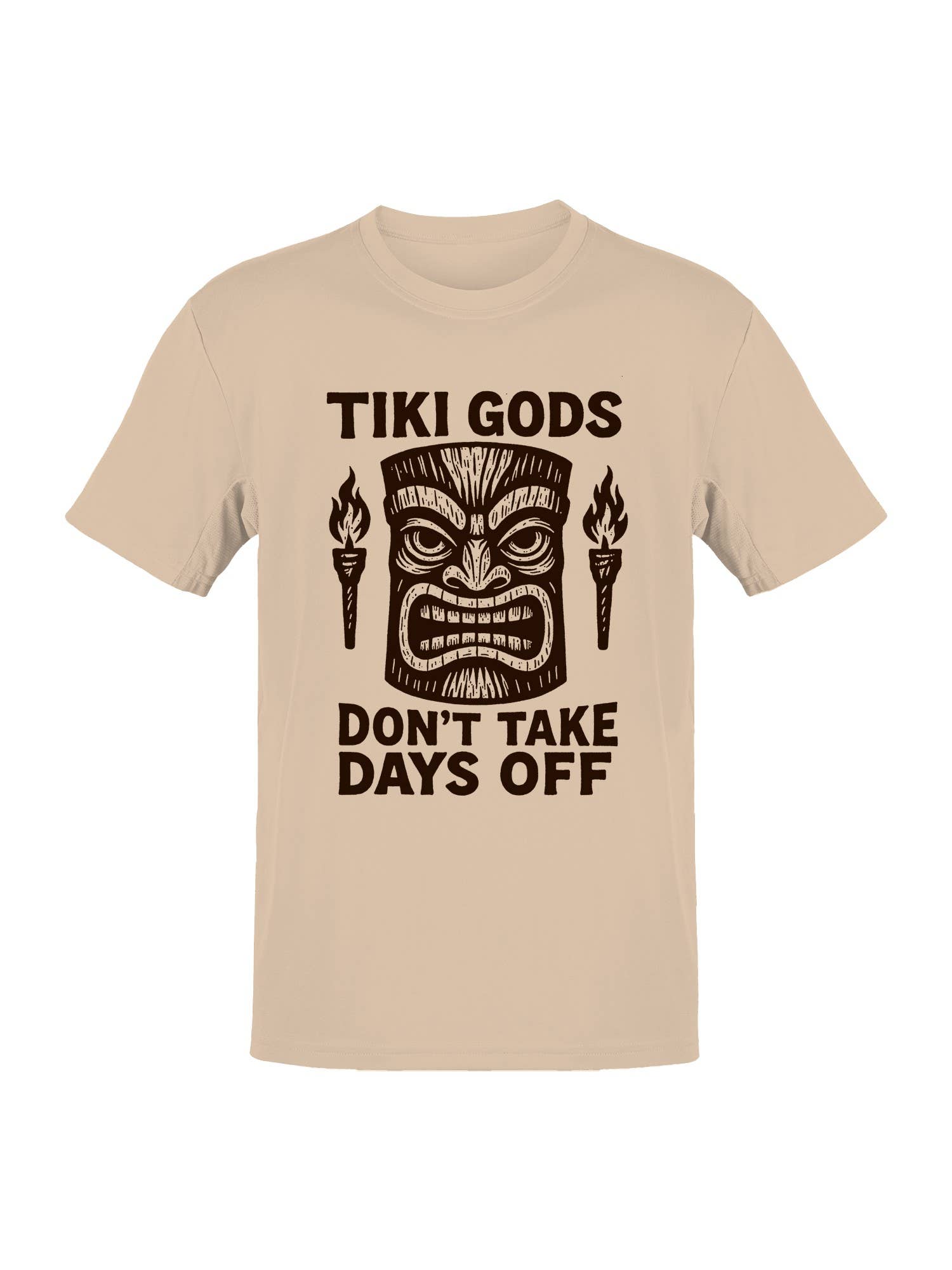 Tiki Gods: No Days Off Motivation Men's T-Shirt