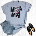 Cow Print Mama Lightning Bolt Mother's Day Graphic Tee