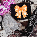Orange Ghost Bow Tee