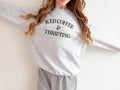 Coffee Sweatshirt, Iced Coffee and Thrifting, Thrifting