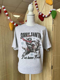 Sorry Santa I've Been Feral Raccoon On Ash Gray Tee