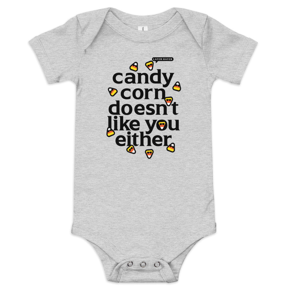 Candy Corn Doesn't Like You Either Kid's Onesie