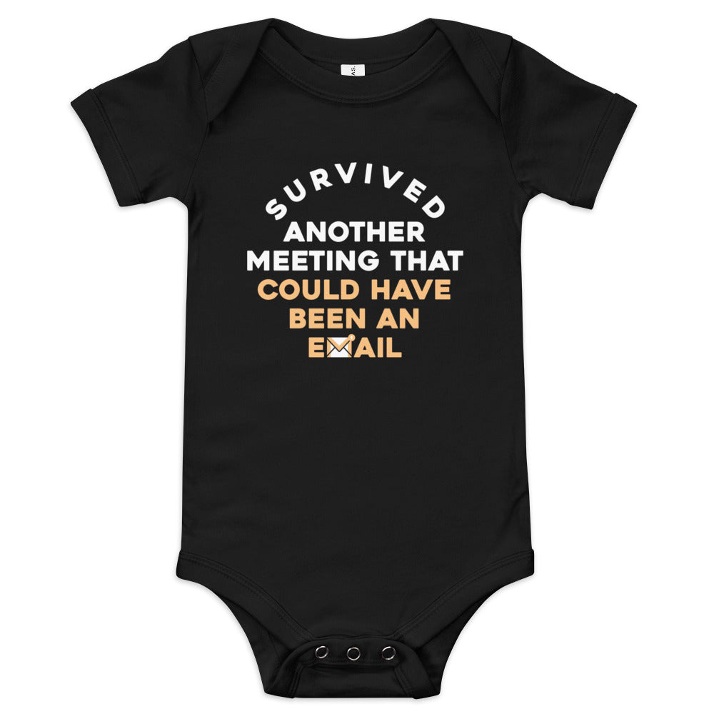 Survived Another Meeting Kid's Onesie