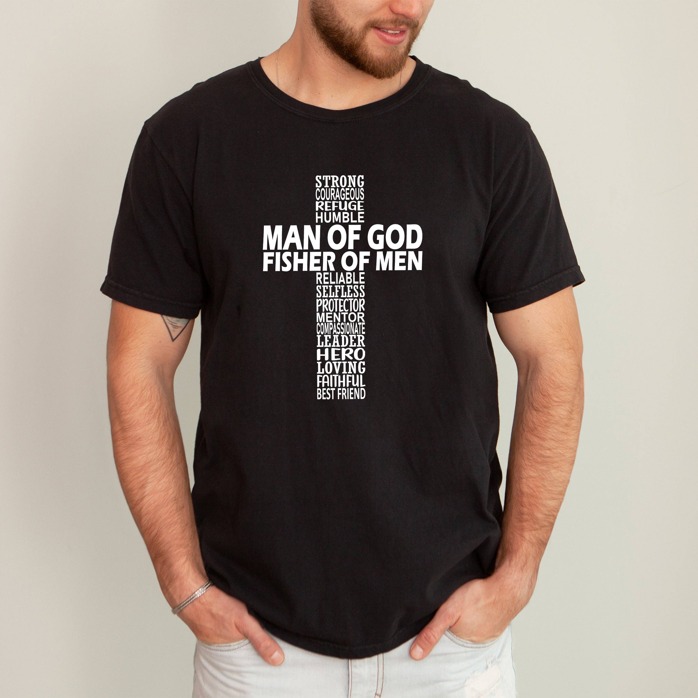 Man of God, Fisher of Men, Gospel, Jesus, Christian Tshirt