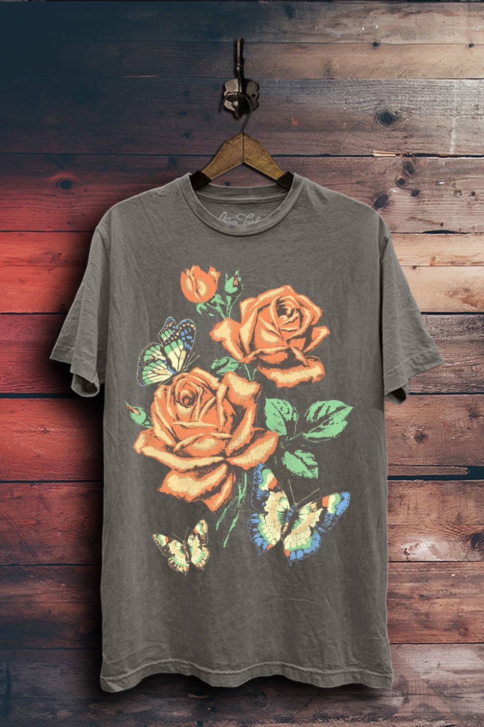 Flowers and Butterflies Graphic Top
