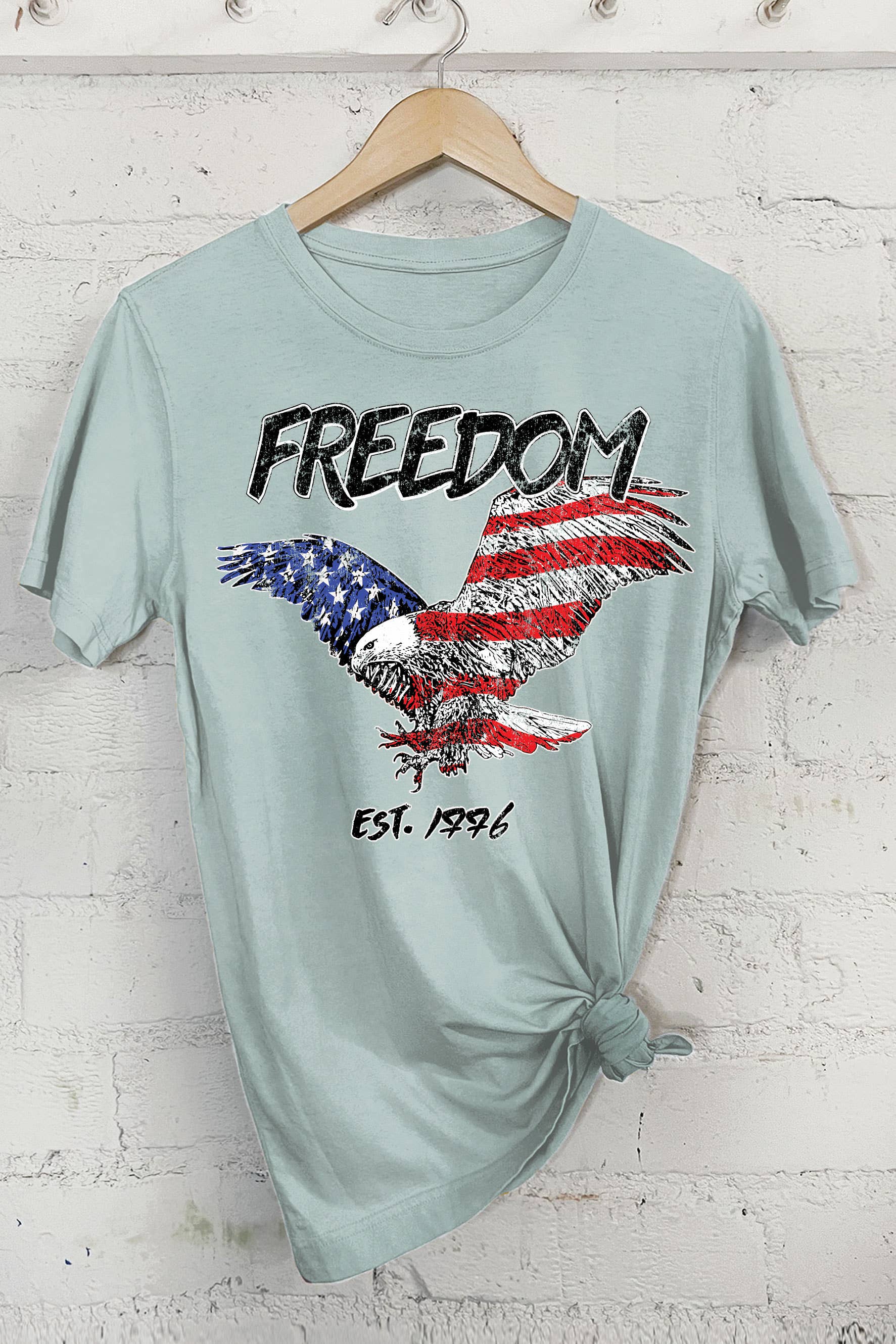 Ameraca Freedom Flag Eagle Graphic Tshirts