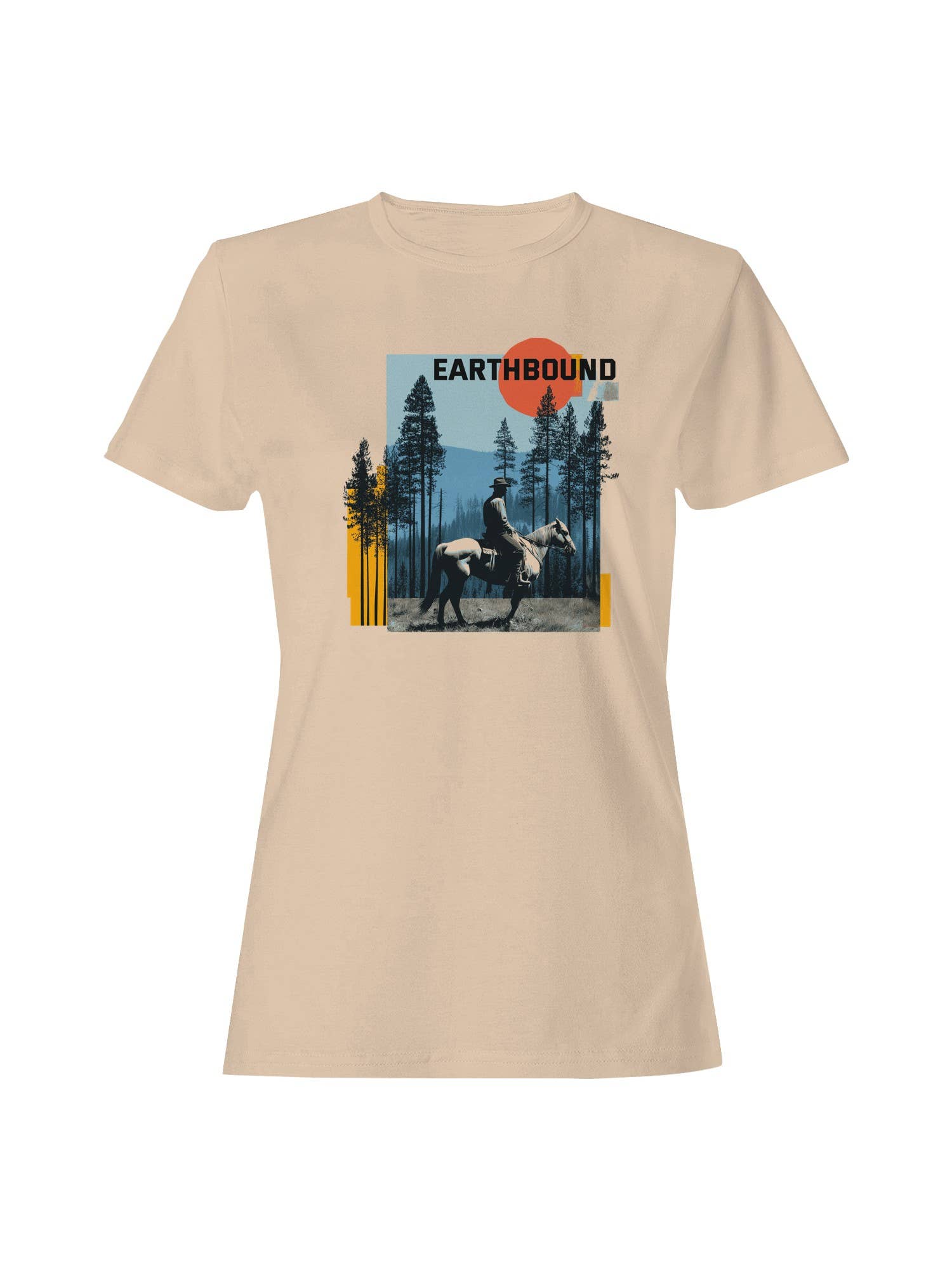 Earthbound Cowboy Wilderness Art Women's T-Shirt