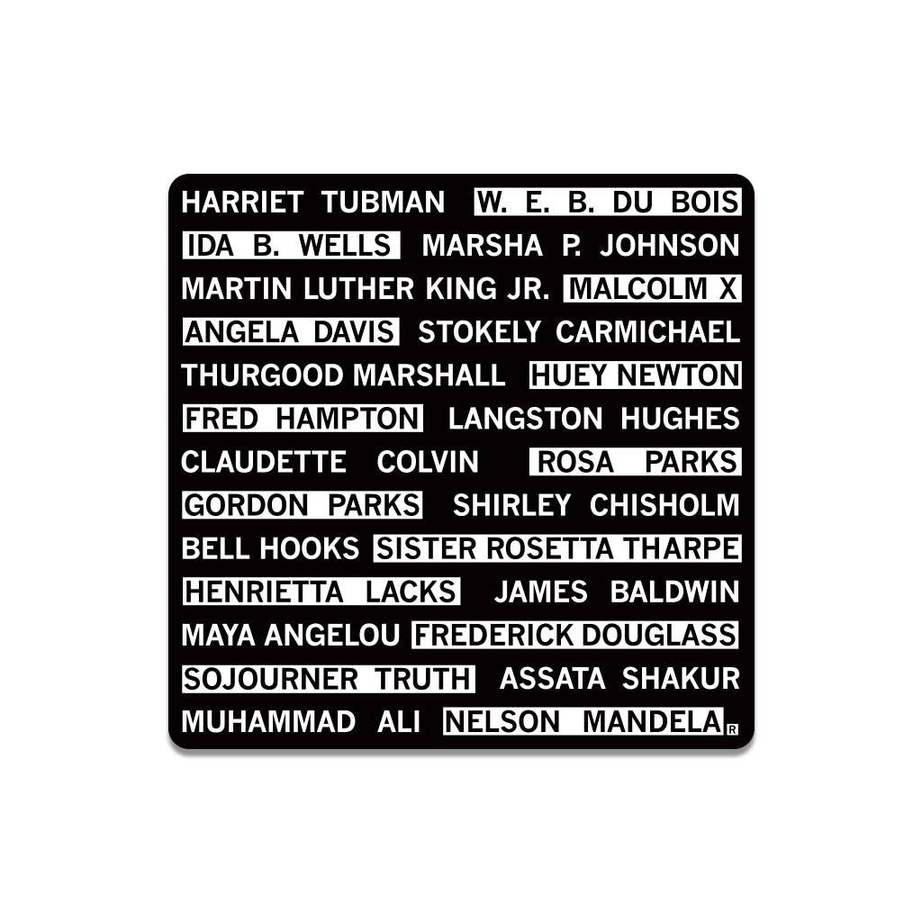 Black History Heroes Die-Cut Sticker