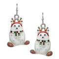 Polar Bear with Reindeer Headband Hook Earrings