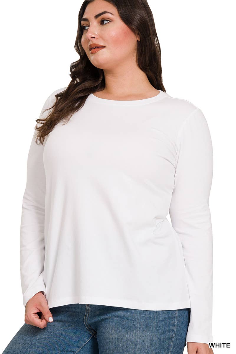 .....SI-24987 Plus Cotton Crew Neck  Long Sleeve T Shirts