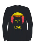 Retro Grumpy Cat Love Sunset Men's Sweatshirt