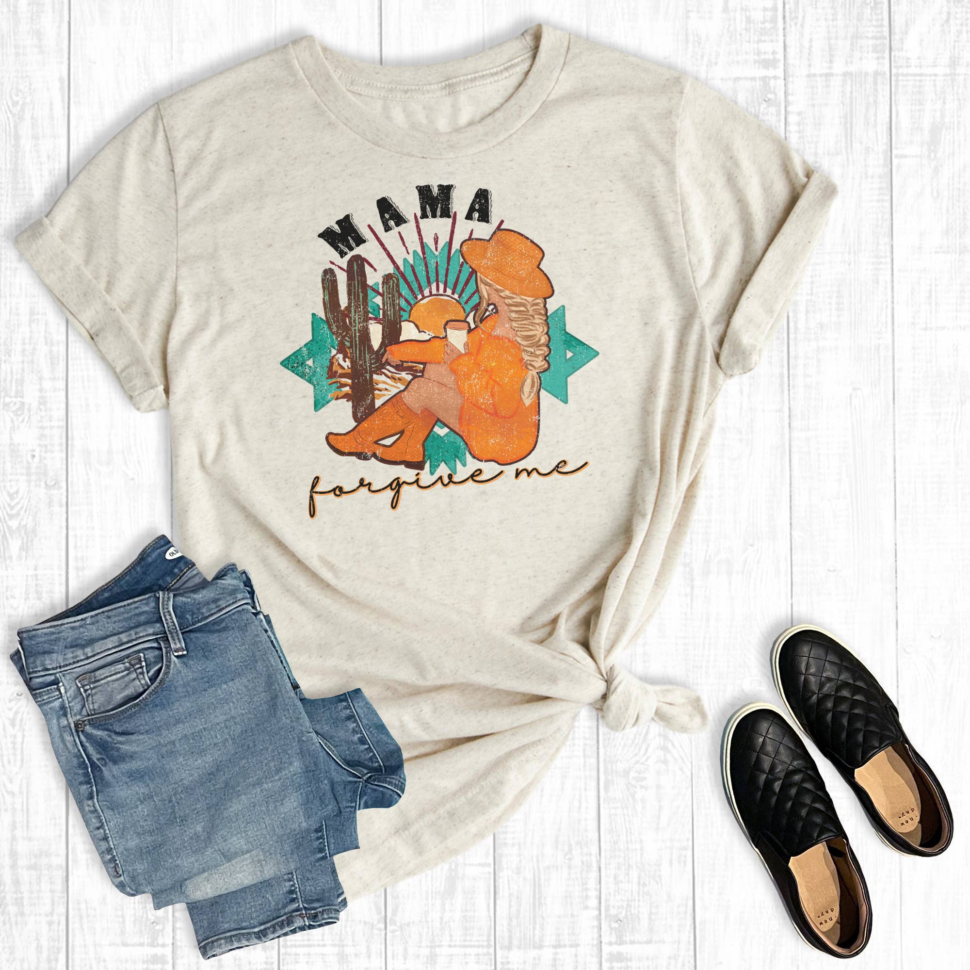 Western Boho Mama Forgive Me Graphic Tee