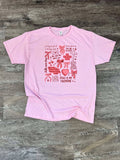 Jesus Is My Valentine Collage On Pink Tee