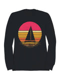 Vintage Sunset Sailboat Silhouette Men's Sweatshirt