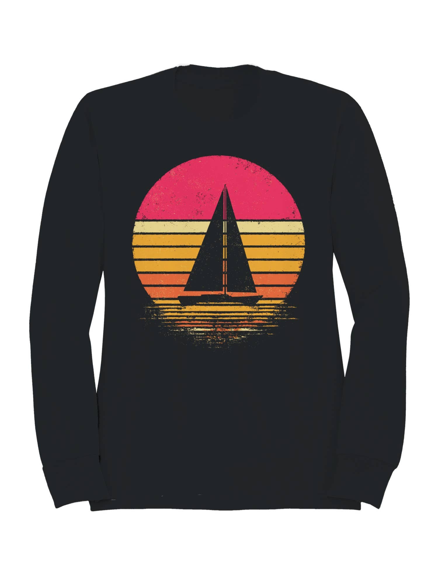 Vintage Sunset Sailboat Silhouette Men's Sweatshirt