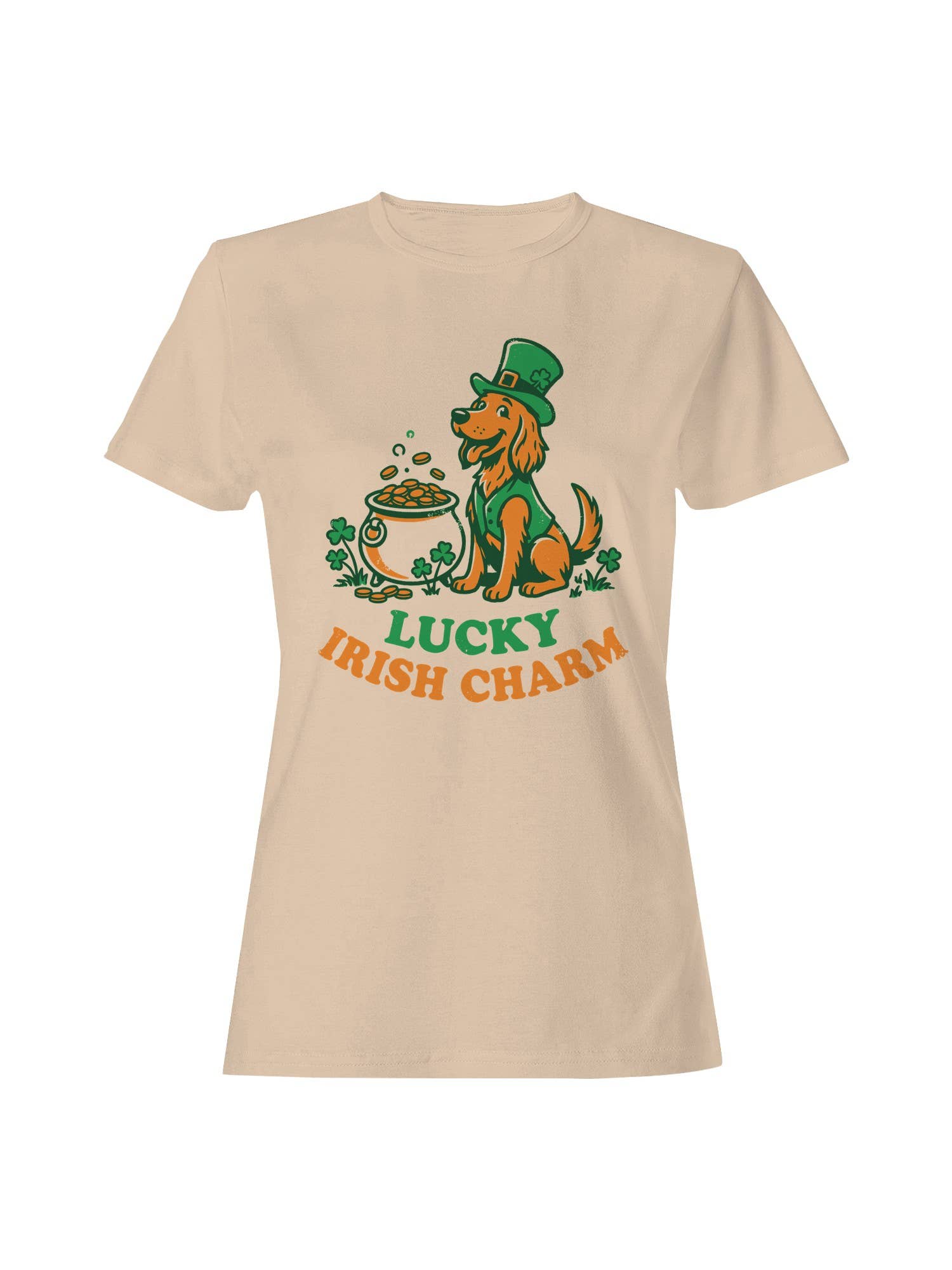 St. Patrick's Day Lucky Irish Charm Dog Women's Tee