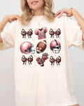 Football Icons, Bow, Ribbon Ghost Western Halloween Tshirt
