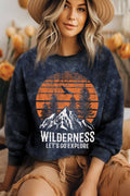 Wilderness Let’S Go Explore Mineral Graphic Brush Sweatshirt