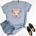 Western Wild West Cow Skull Graphic Tee
