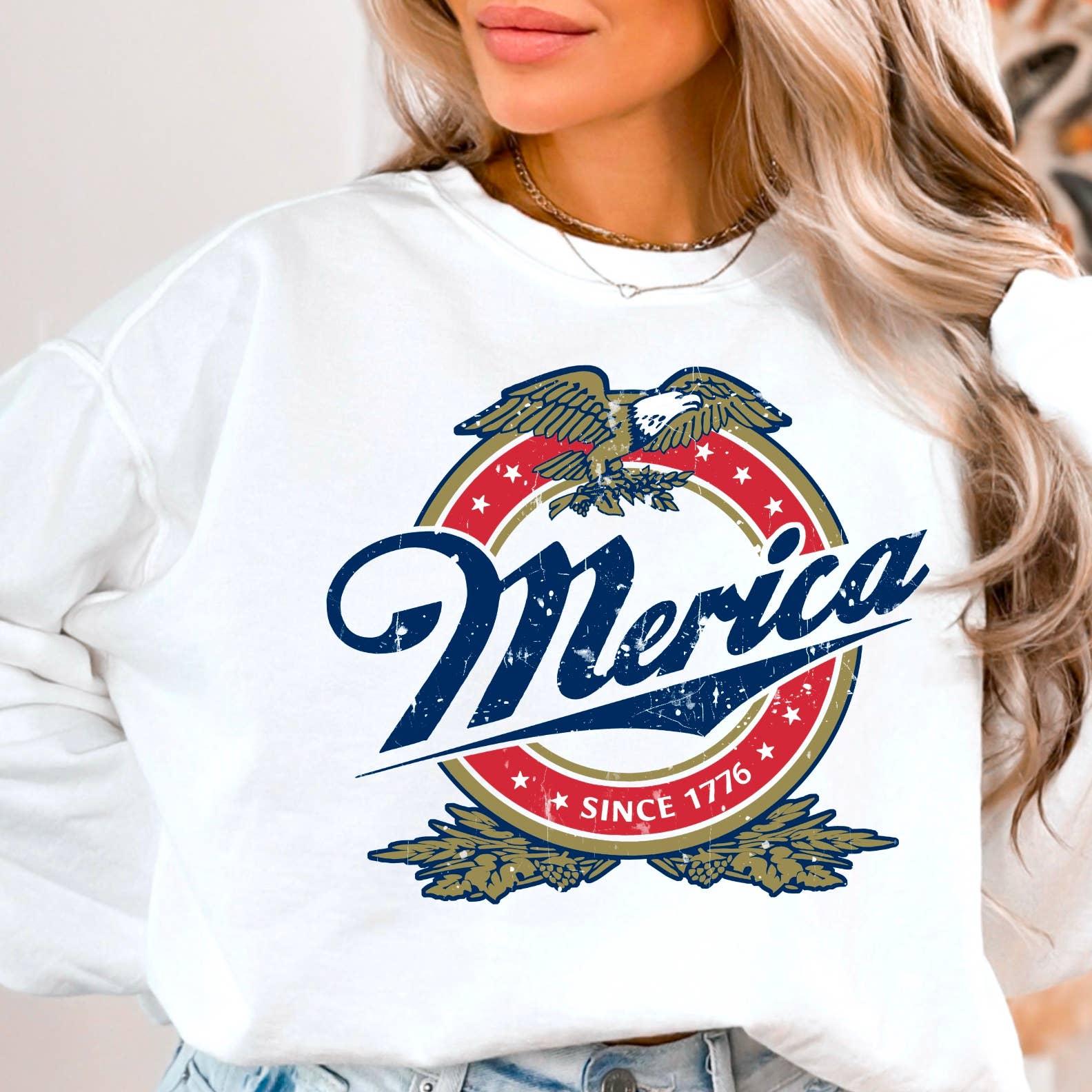 Merica Patriotic Apparel | July 4th Patriotic Sweatshirt