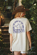 There Is Freedom Oversized Graphic Top