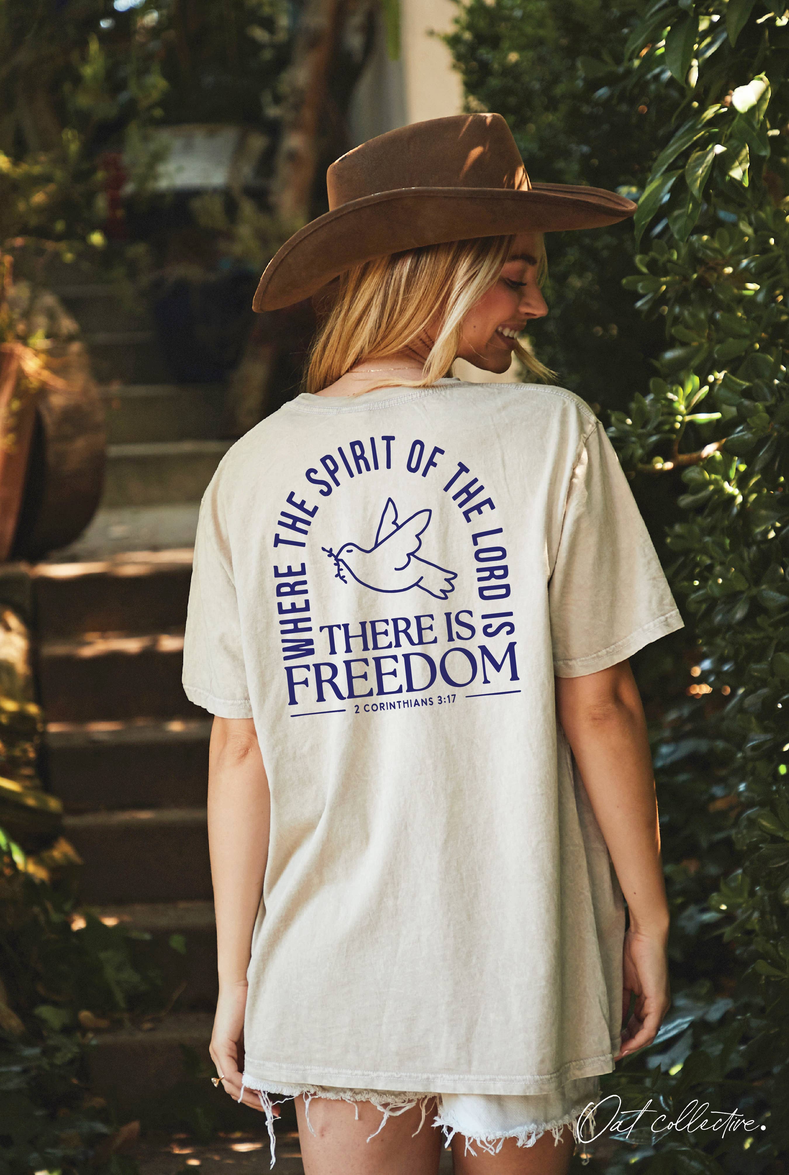 There Is Freedom Oversized Graphic Top