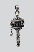 Prayer-Wheel Sterling Silver Pendant (ER-346)