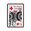 No Kings Playing Card Illustration Die-Cut Sticker
