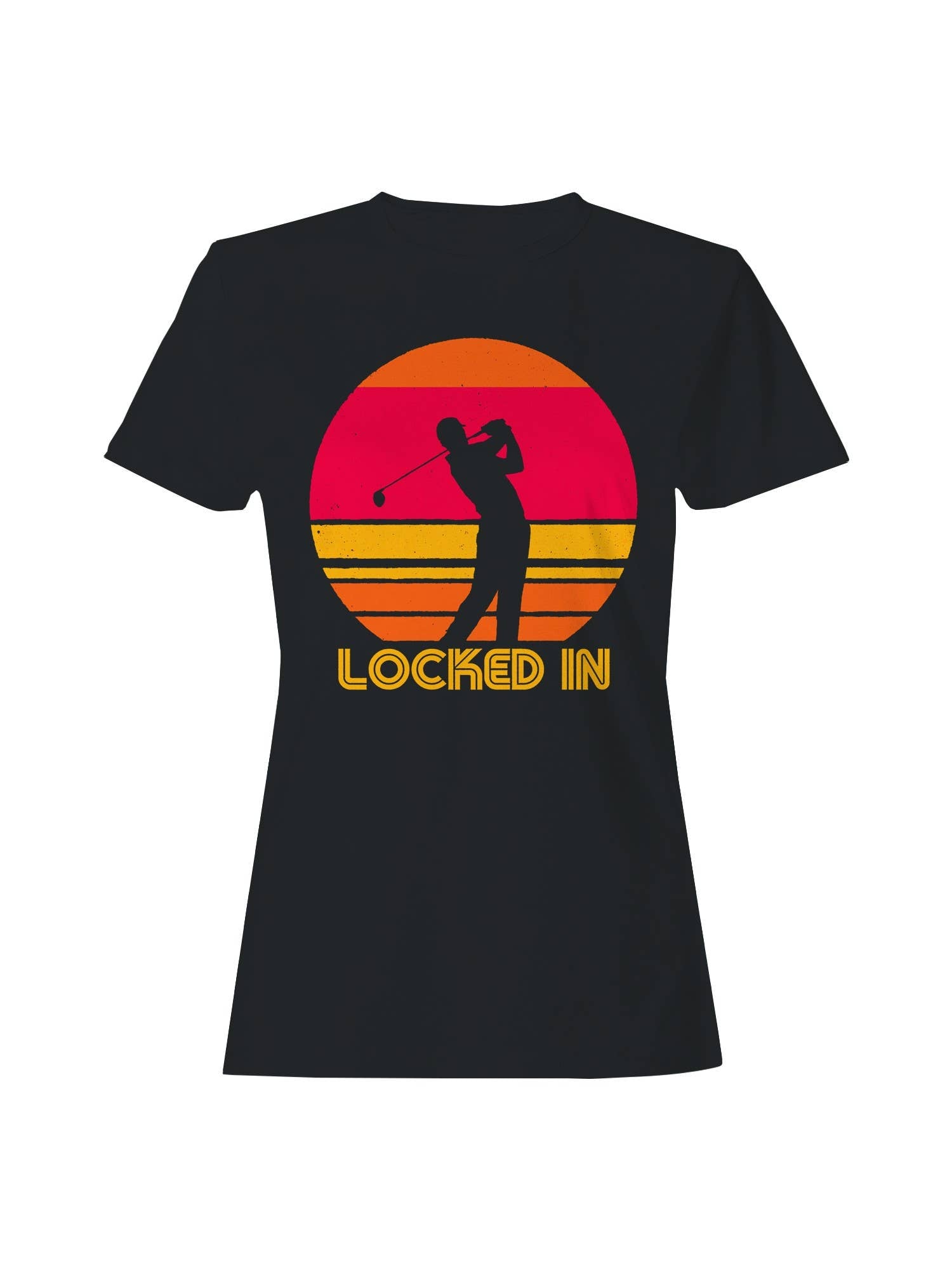 Locked in Golf Sunset Silhouette Women's T-Shirt