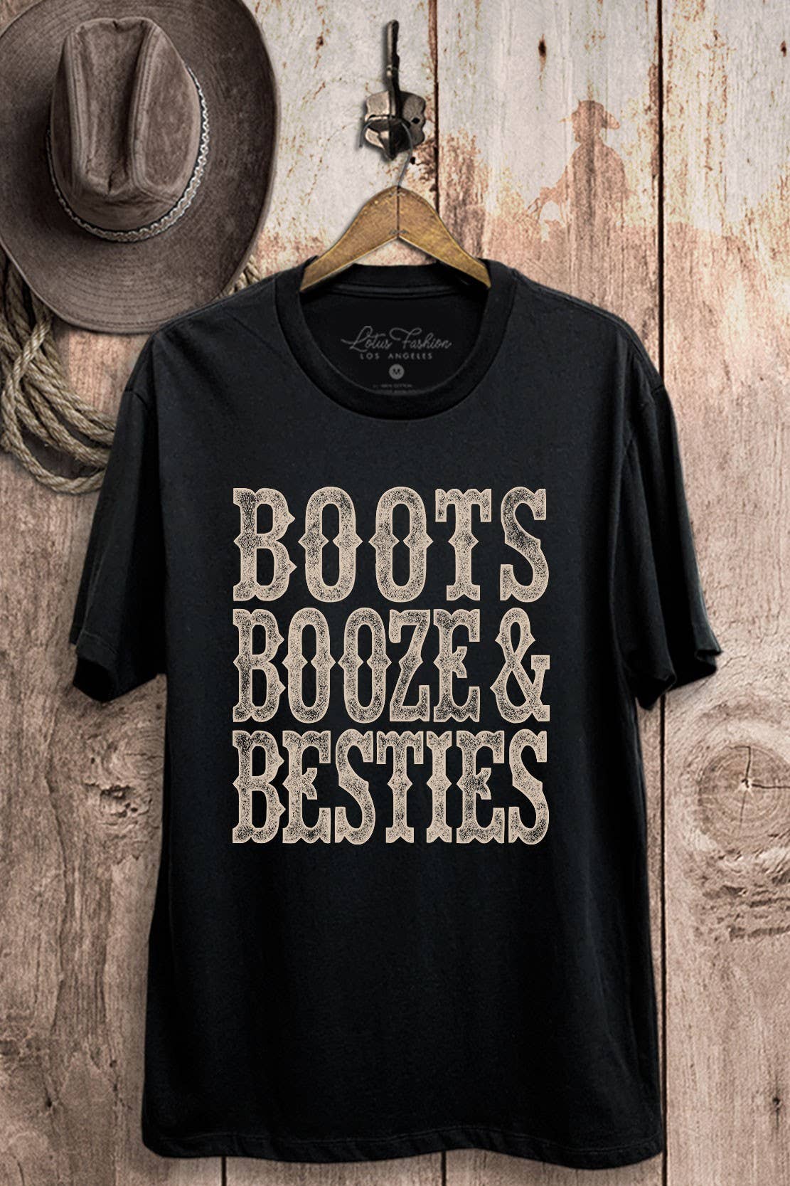 Boots Booze and Besties Graphic Top